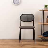 Oval Rattan Chair BK×DGY / オーバル ラタンチェア ブラック×ダークグレー