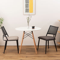 Curve Rattan Chair BK×BE / カーブ ラタン チェア ブラック×ベージュ