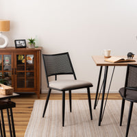 Curve Rattan Chair BK×BE / カーブ ラタン チェア ブラック×ベージュ