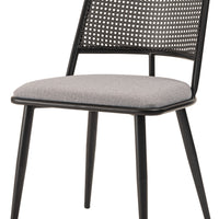 Curve Rattan Chair BK×BE / カーブ ラタン チェア ブラック×ベージュ