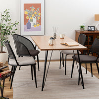 Curve Rattan Chair BK×BE / カーブ ラタン チェア ブラック×ベージュ