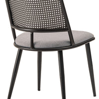 Curve Rattan Chair BK×BE / カーブ ラタン チェア ブラック×ベージュ