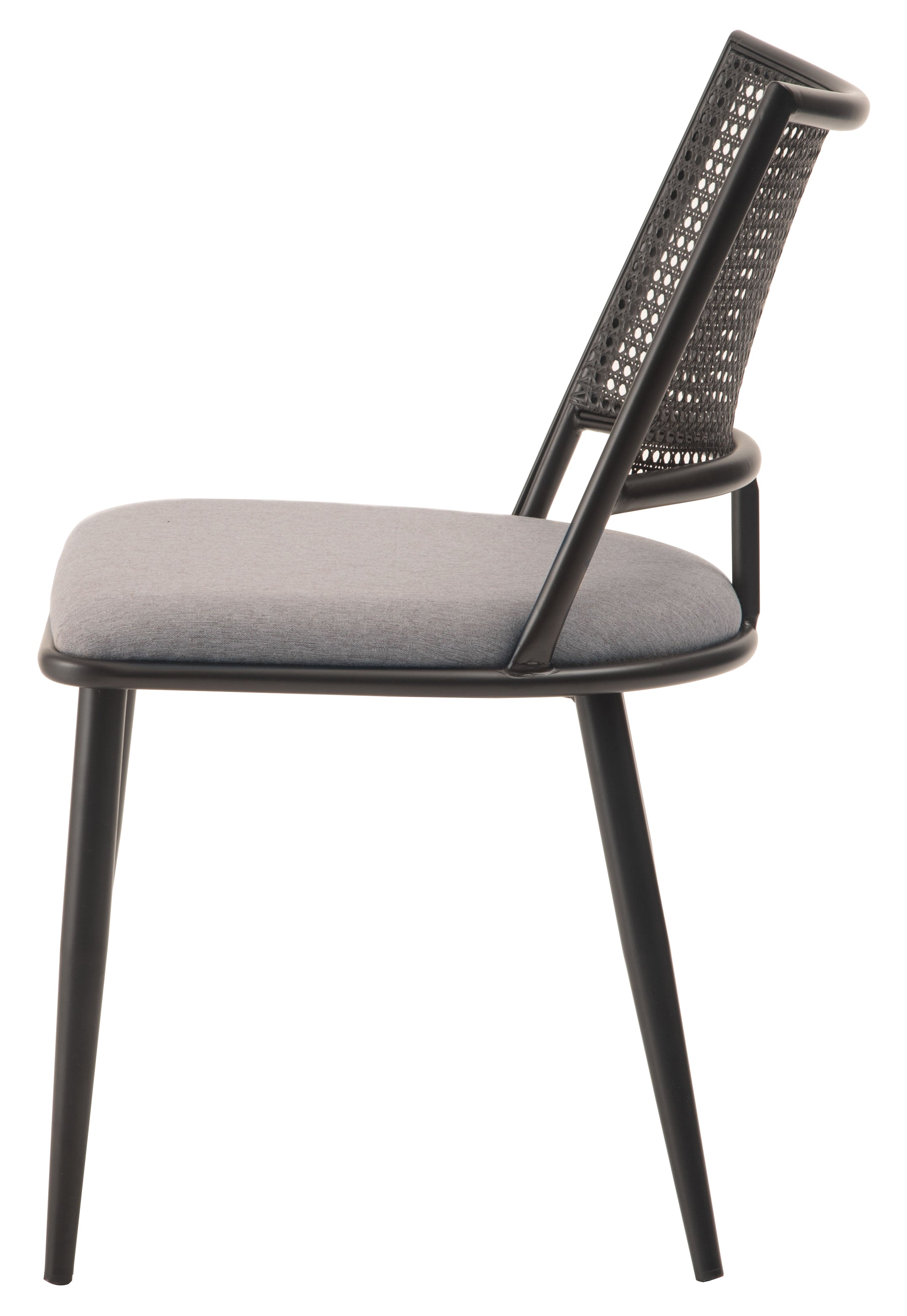 Curve Rattan Chair BK×BE / カーブ ラタン チェア ブラック×ベージュ