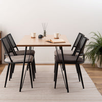 Curve Rattan Chair BK×DGY / カーブ ラタン チェア ブラック×ダークグレー