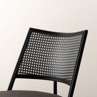 Curve Rattan Chair BK×DGY / カーブ ラタン チェア ブラック×ダークグレー