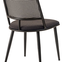 Curve Rattan Chair BK×DGY / カーブ ラタン チェア ブラック×ダークグレー