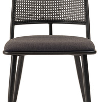 Curve Rattan Chair BK×DGY / カーブ ラタン チェア ブラック×ダークグレー