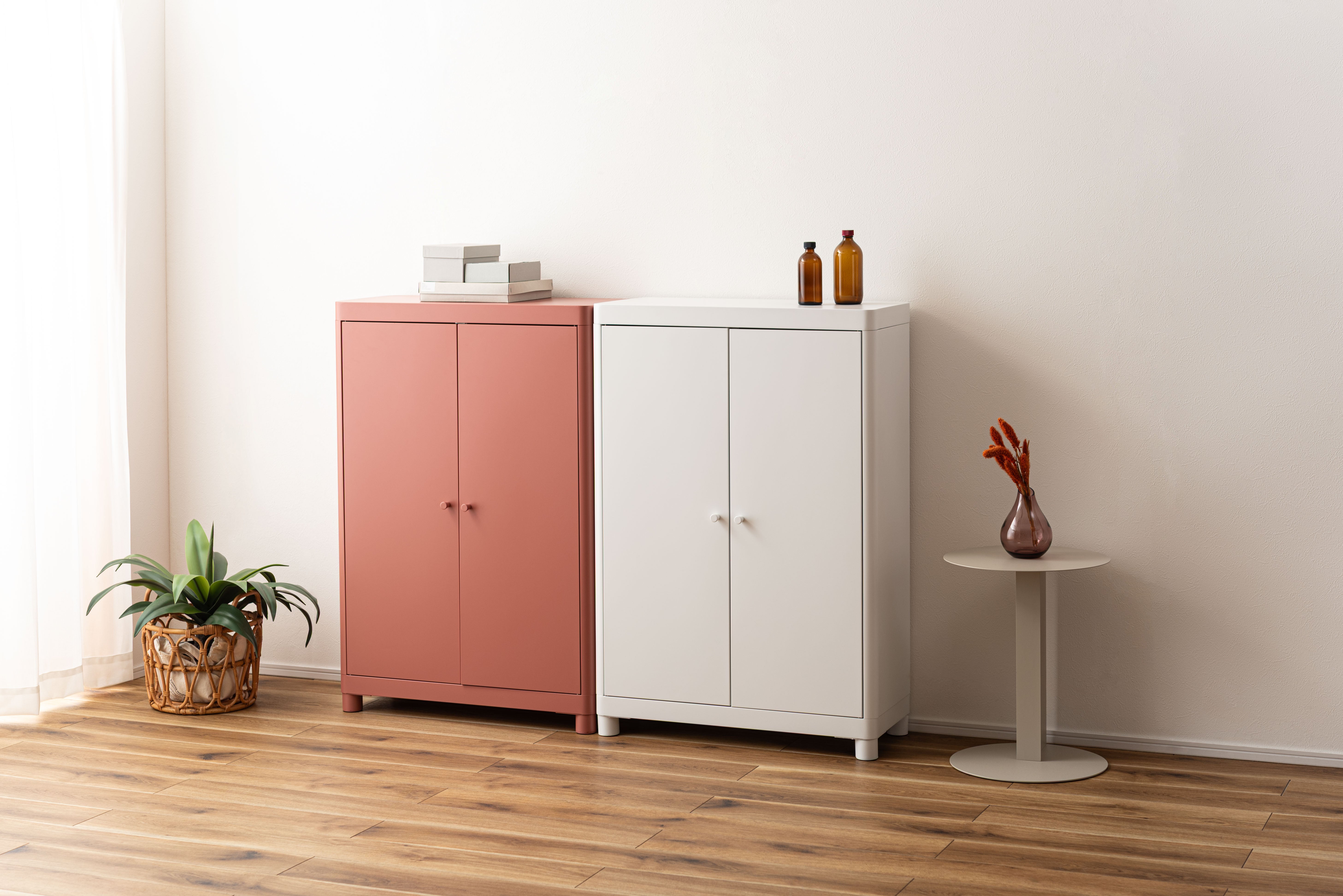 Lokka Steel Cabinet CPK / ロッカ スチールキャビネット コーラルピンク