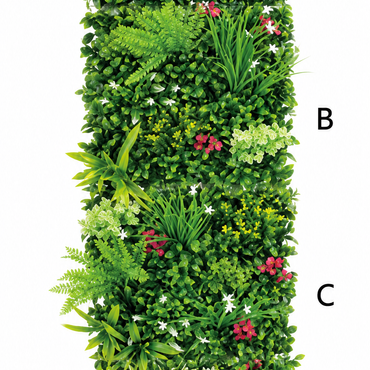 Folia Flower Bush A・B・C・Dを縦に並べた例