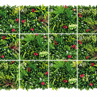 Folia Flower Bush A〜Dのパネルを12枚並べた組み合わせ例